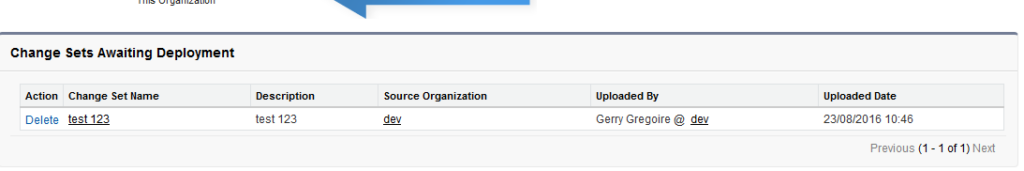 salesforce change sets awaiting development
