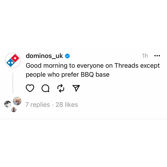 dominos threads