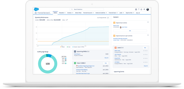 marketing and salesforce home page data review