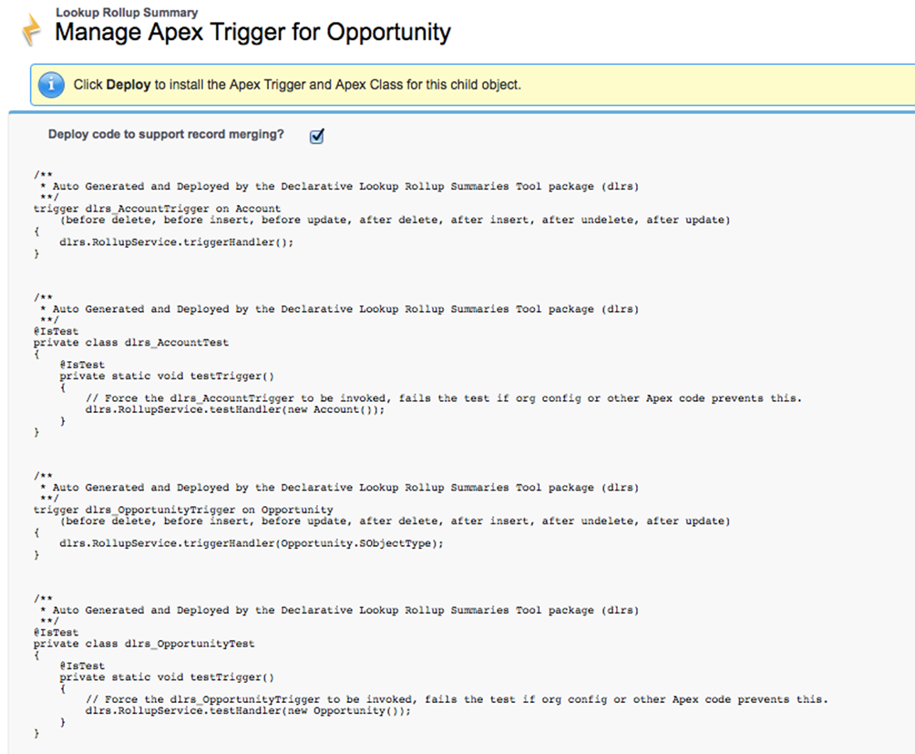 apex trigger lookup rollup summary