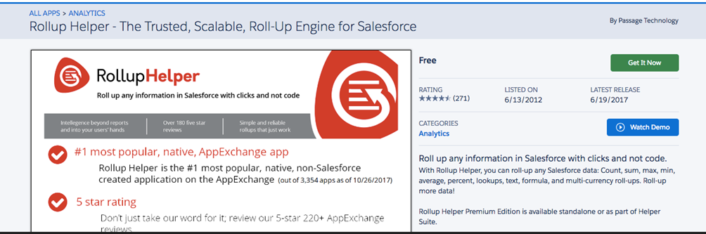 Declarative Lookup Rollup Summaries rollup helper