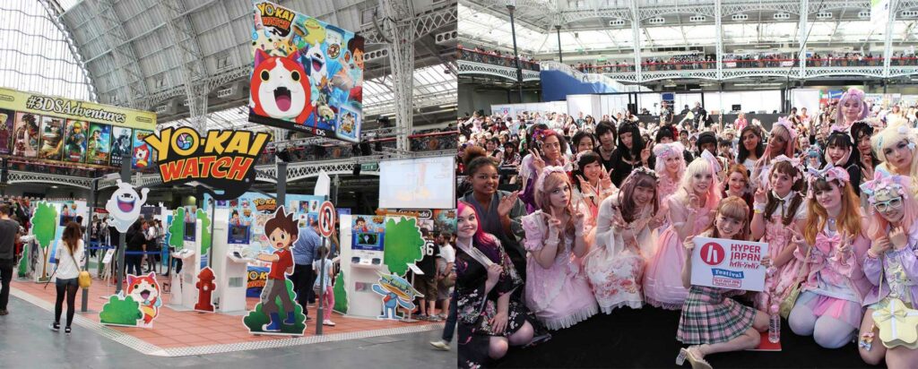 hyper japan festival cosplayers and yo-kai watch