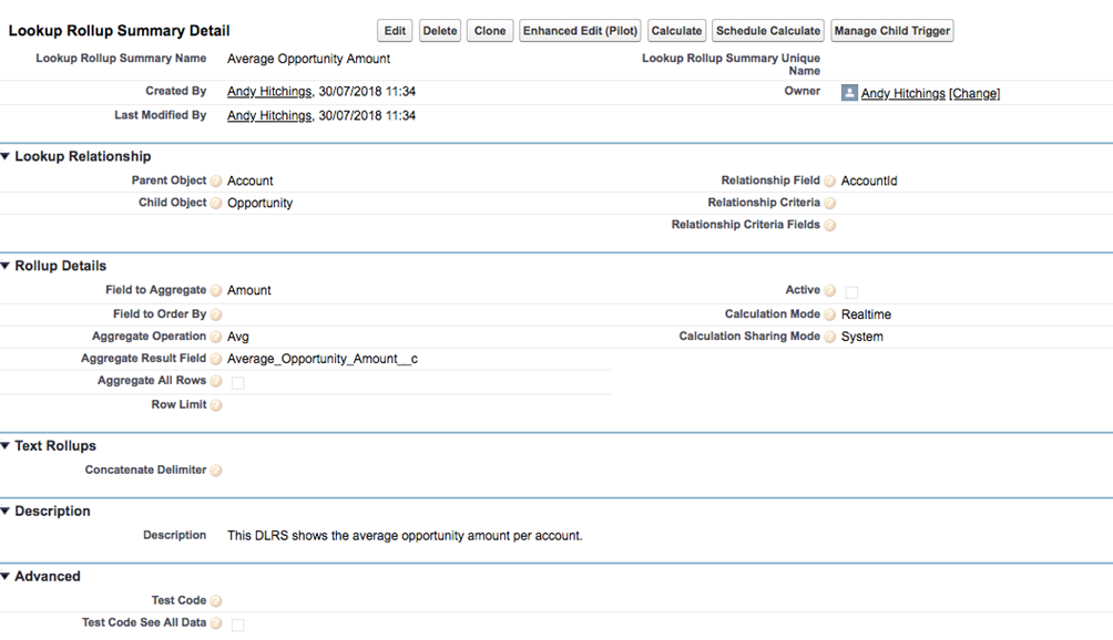 apex lookup summary