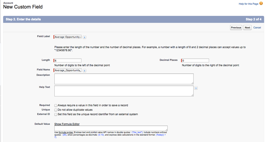 custom fields