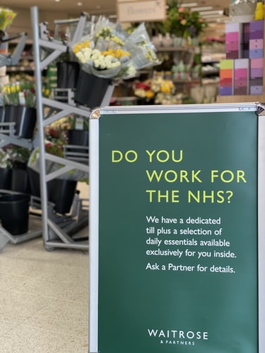 waitrose nhs signs